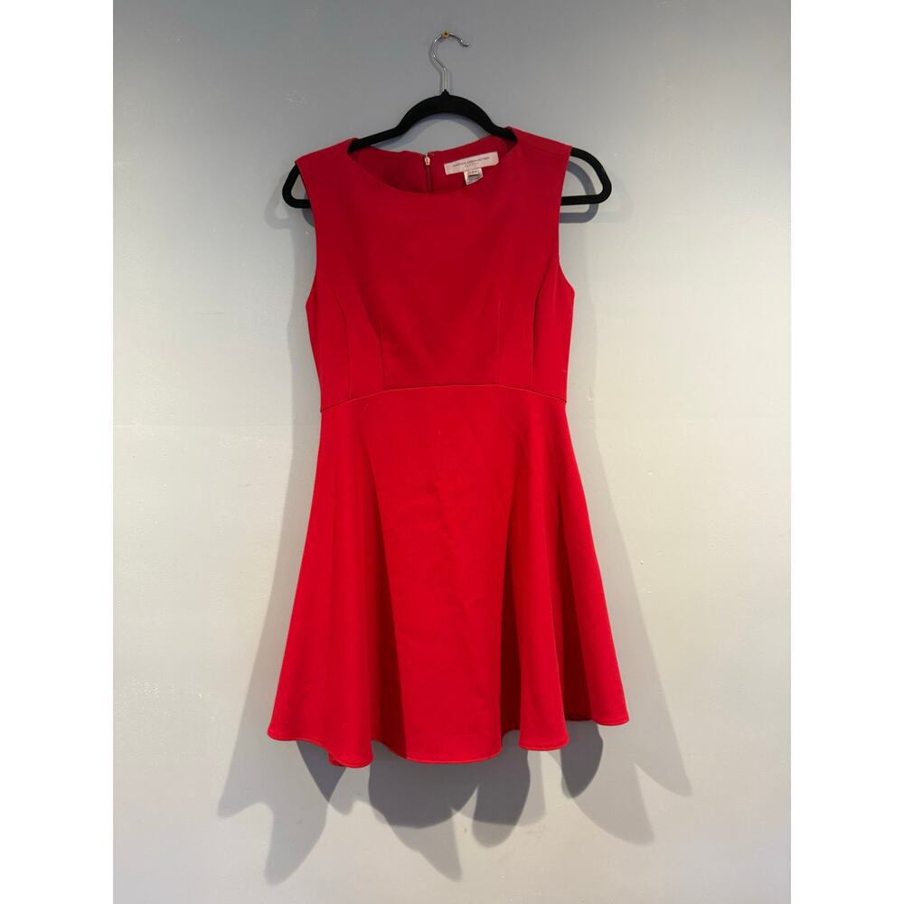 French Connection Classic Red Fit & Flare Dress – Size 8 - Picture 2 of 5